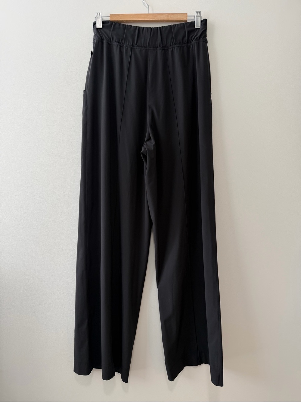 Lululemon Noir Pant Black Swift High-Rise Wide-Leg Trouser w/Tie Belt Sz 10 - Picture 4 of 16